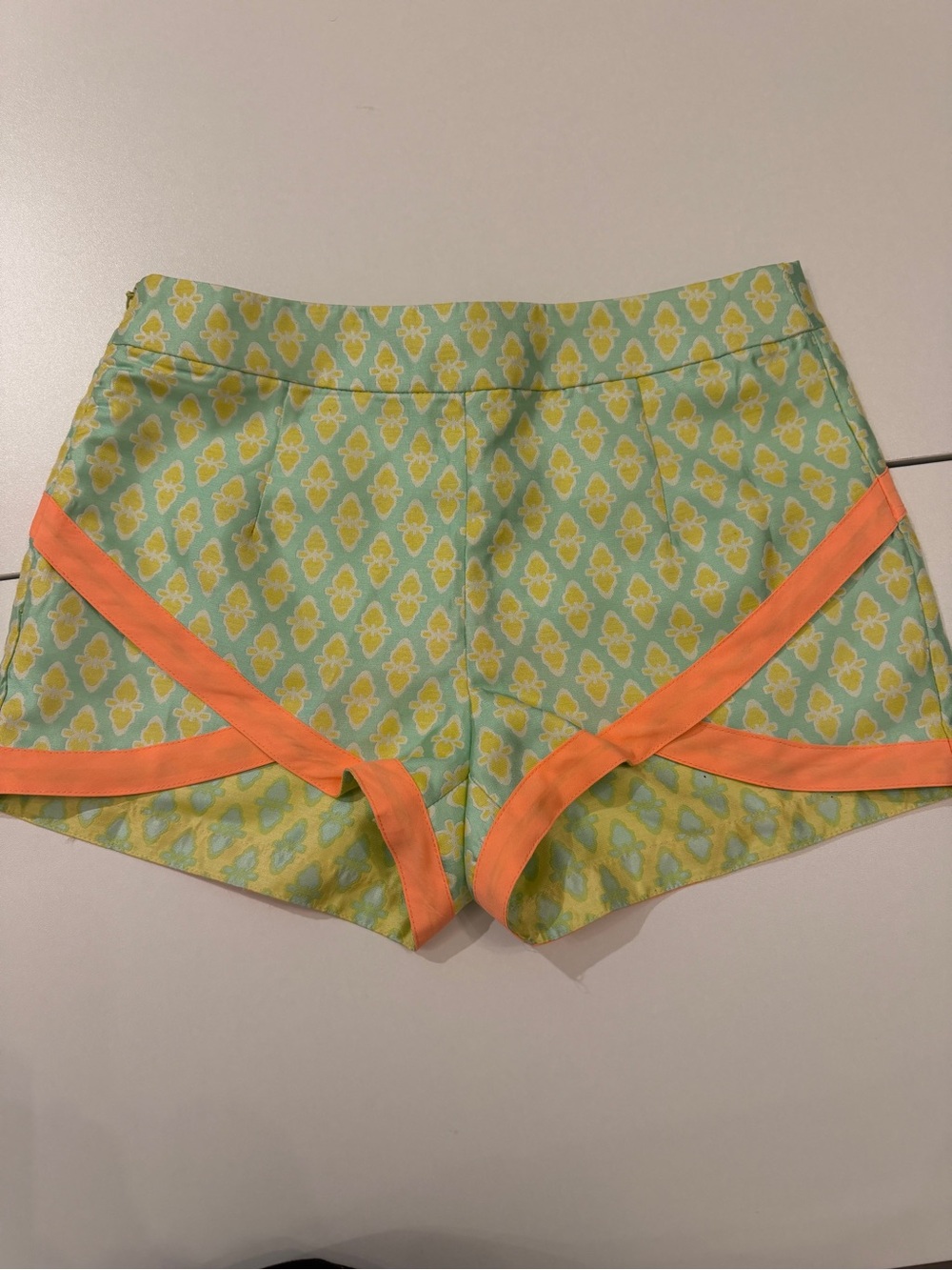 Very J Mint Green and Coral Athletic Shorts